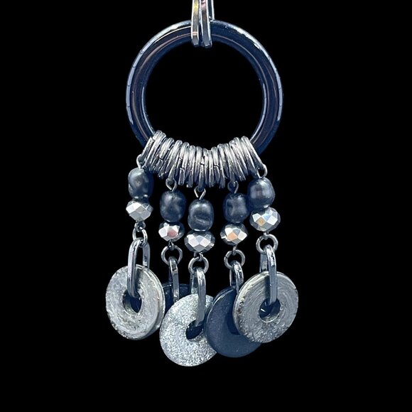 Premier Designs Statement Necklace Chunky Silver Goth Artsy Industrial Boho Punk - Picture 5 of 8